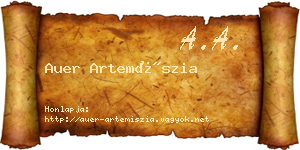 Auer Artemíszia névjegykártya